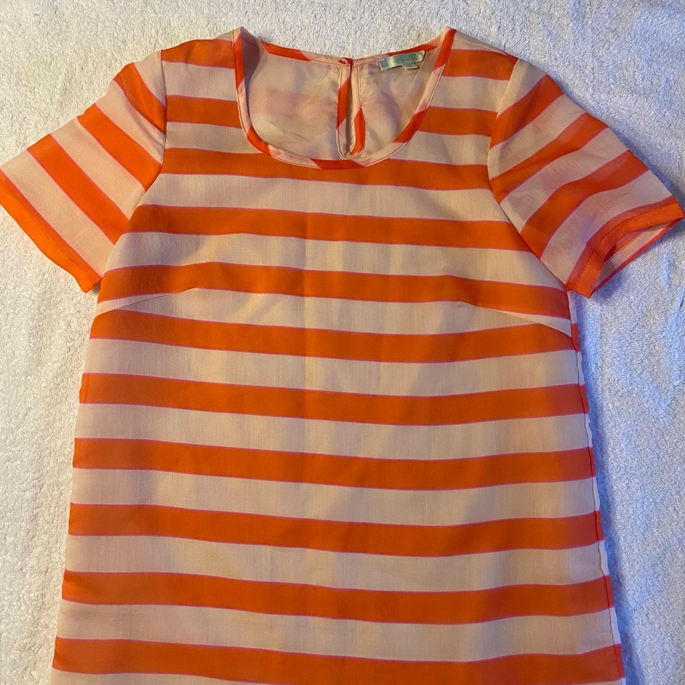 Jade Orange and White Fabric